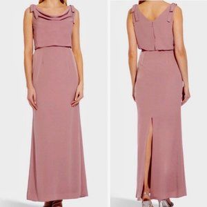 Adrianna Papell Women's Blouson Cowlneck Gown - Brand New Never Worn